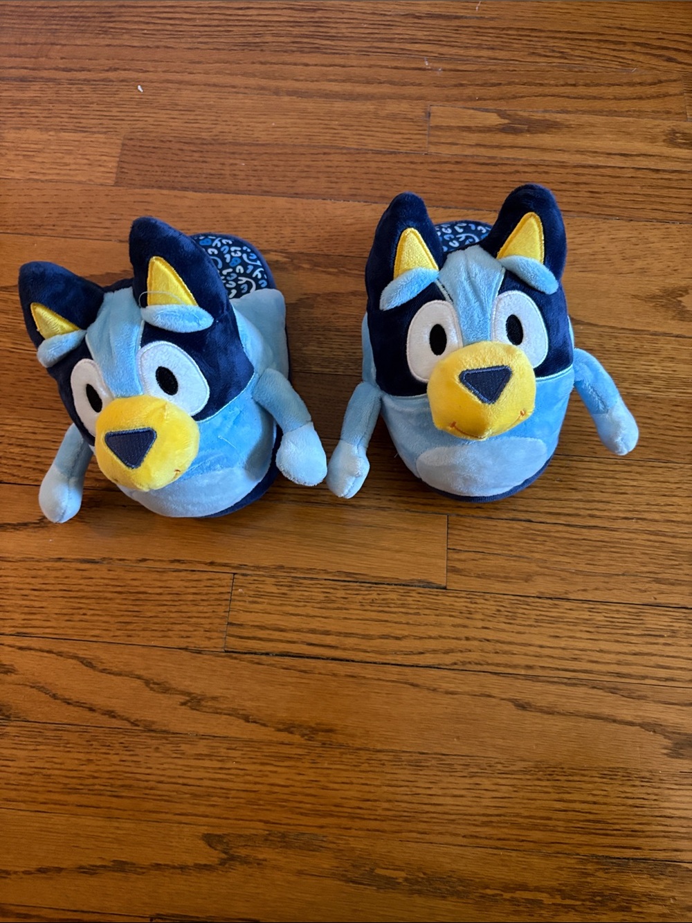 Blue Plush Bluey Slippers for Kids - Soft Cozy Indoor Footwear 12/13